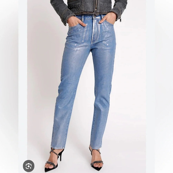 One Teaspoon Awesome Baggies Jeans Size 27 in Metal Blue - Picture 1 of 15